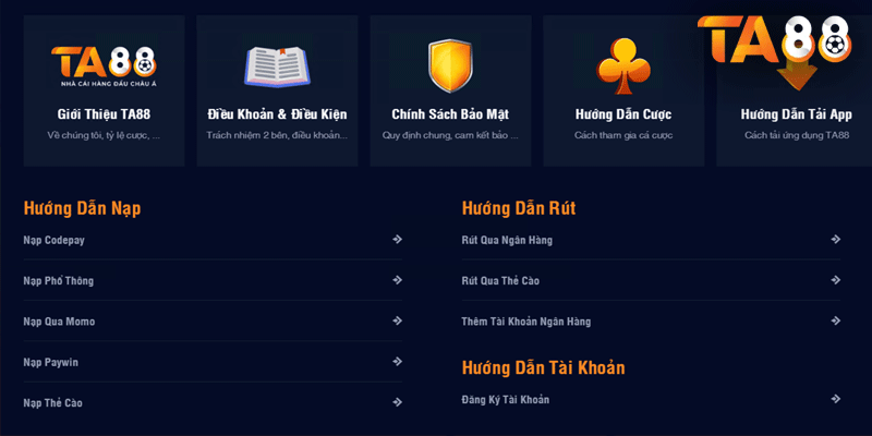 5 bước nạp tiền tại TA88